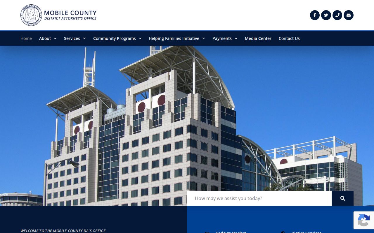 Mobile County criminal court records District Attorney website