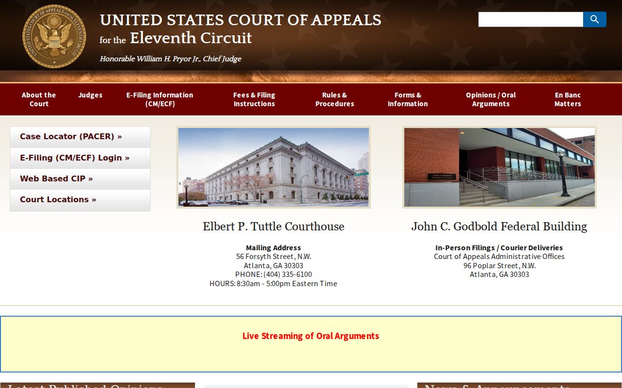 Mobile County court records Eleventh Circuit appeals