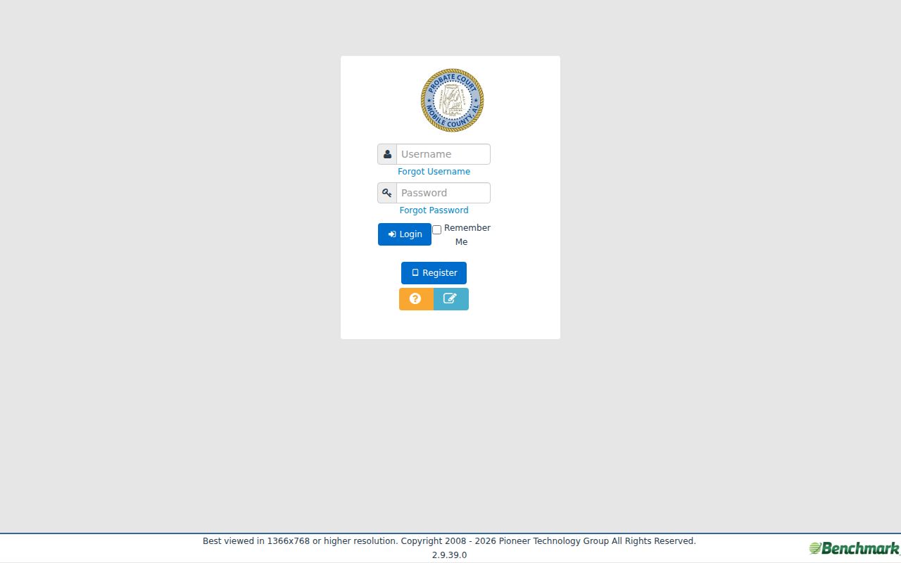 Mobile County probate records Landmark WEB account login